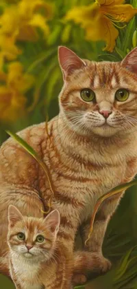 Cat Plant Nature Live Wallpaper