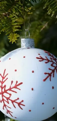 Christmas Ornament White Light Live Wallpaper