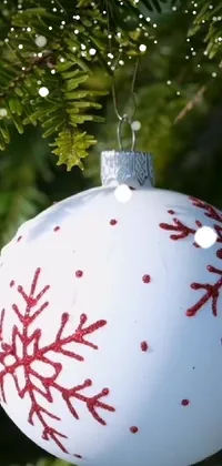 Christmas Tree Christmas Ornament White Live Wallpaper