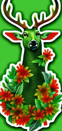 Green Leaf Deer Live Wallpaper