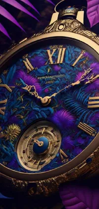 Light Purple Clock Live Wallpaper