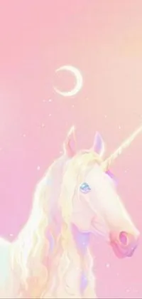 Kawaii Unicorn Pink Wallpaer Live Wallpaper