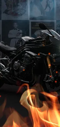 Black motorbike 🏍  Live Wallpaper
