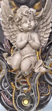 Mythical Creature Sculpture Angel Live Wallpaper