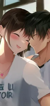 Romantic Anime Couple Kiss Wallpaper Download