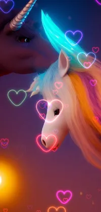 cute unicorn pairs Live Wallpaper - free download