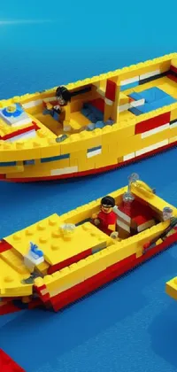 Download A Lego Figure Is Floating In The Water Wallpaper