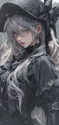 Download Intense, Mysterious Dark Anime Girl Wallpaper