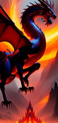 Legendary Fire Dragon Live Wallpaper - free download