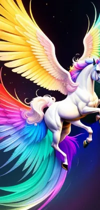 unicorns with wings wallpaper