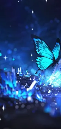 Blue Pollinator Liquid Live Wallpaper