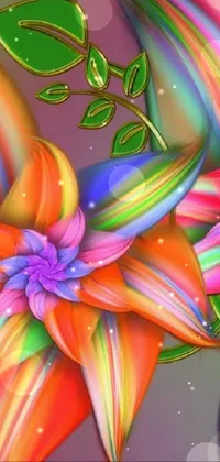 Plant Natural Material Magenta Live Wallpaper