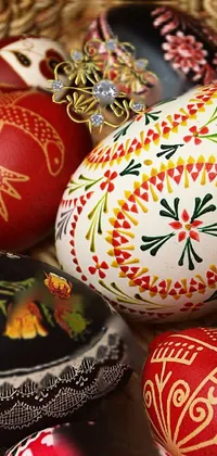 Christmas Ornament Red Easter Egg Live Wallpaper