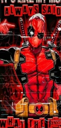 Poster Red Fictional Character Live Wallpaper