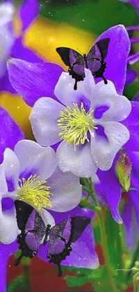 Flower Plant Purple Live Wallpaper