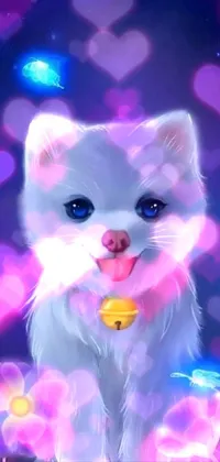 Purple Felidae Pink Live Wallpaper