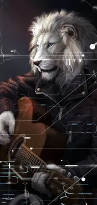 Guitar Accessory Lion Art Live Wallpaper