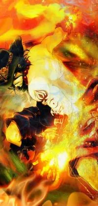 Art Paint Orange Amber Live Wallpaper