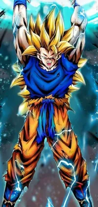 Download The powerful Super Saiyan 3 form of Goku Wallpaper