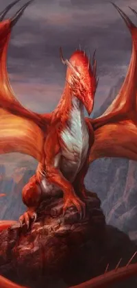 Mythical Creature Orange Wood Live Wallpaper
