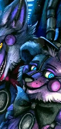 Art Paint Purple Blue Live Wallpaper
