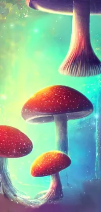 Water Mushroom Light Live Wallpaper
