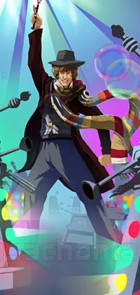 Smile Purple Hat Live Wallpaper