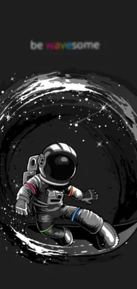 Astronaut Helmet Flash Photography Live Wallpaper