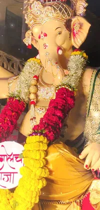Lei Flower Yellow Live Wallpaper