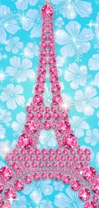 cute pink eiffel tower wallpaper