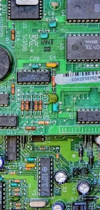 Green Circuit Component Computer Hardware Live Wallpaper