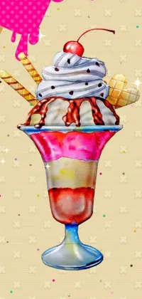 White Food Ice Cream Live Wallpaper