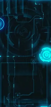 Neon Electric Blue Space Live Wallpaper