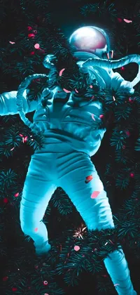 Moon Electric Blue Space Live Wallpaper