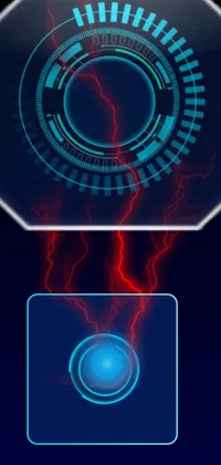 Red Light Electric Blue Live Wallpaper
