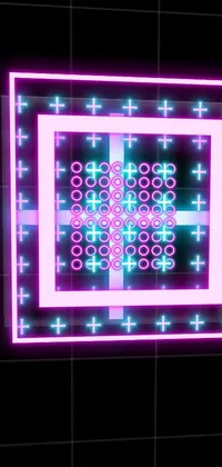 Neon Electric Blue Symmetry Live Wallpaper