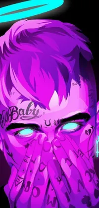 Painting Pink Purple Live Wallpaper