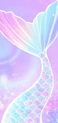 Mermaid Tail Live Wallpaper: Opalescent Purple & blue