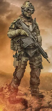 Military Uniform Air Gun Army Live Wallpaper