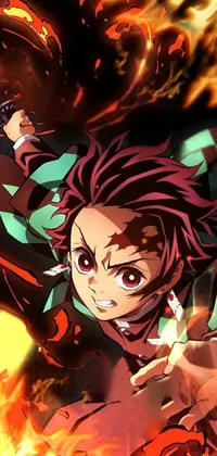 Flying Gunman: Vibrant Kimetsu No Yaiba Live Wallpaper - Free Download