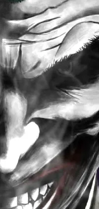 Art Monochrome Jaw Live Wallpaper