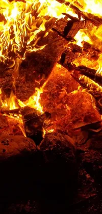 Landscape Fire Flame Live Wallpaper