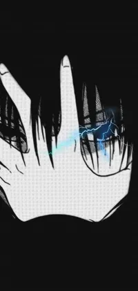 Download Cool Eyes Anime Black And White iPhone Wallpaper