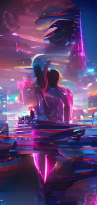 Purple Water Entertainment Live Wallpaper