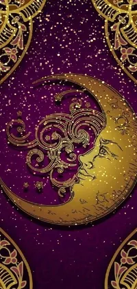 Purple Textile Gold Live Wallpaper