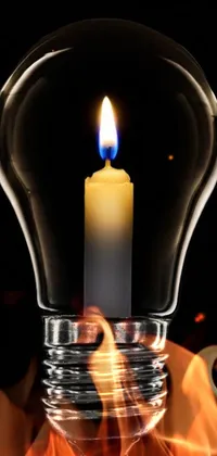 Wax Candle White Live Wallpaper