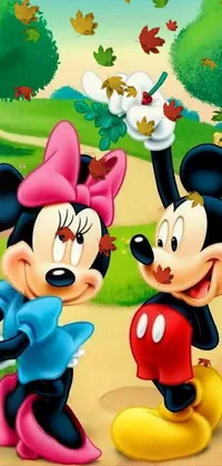 Smile Cartoon Green Live Wallpaper