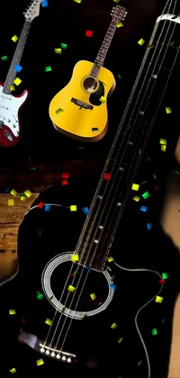 Musical Instrument Guitar Green Live Wallpaper