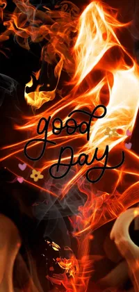 Orange Font Flame Live Wallpaper