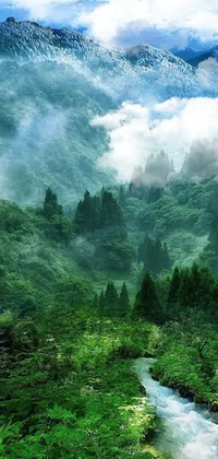 Plant Mountain Cloud Live Wallpaper